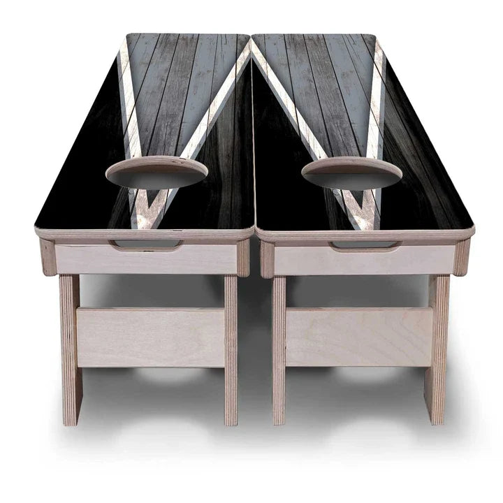 Cornhole Training Boards - Black and Gray