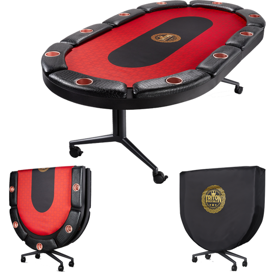 Triton 90" Premium 10 Player Folding Poker Table