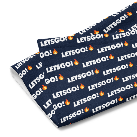 CROWN PICKLEBALL - LETSGO!🔥 Pattern Hand Towel (NAVY)